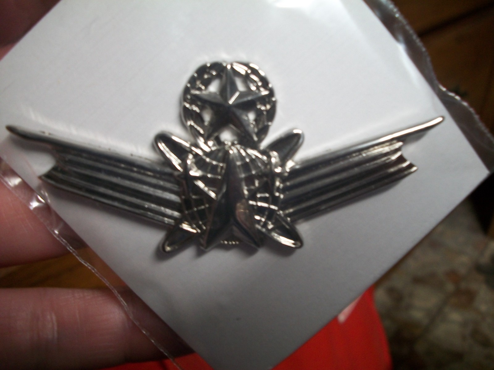 US AIR FORCE MASTER SPACE OPERATIONS BADGE MILITARY LAPEL PIN REGULATION SIZE