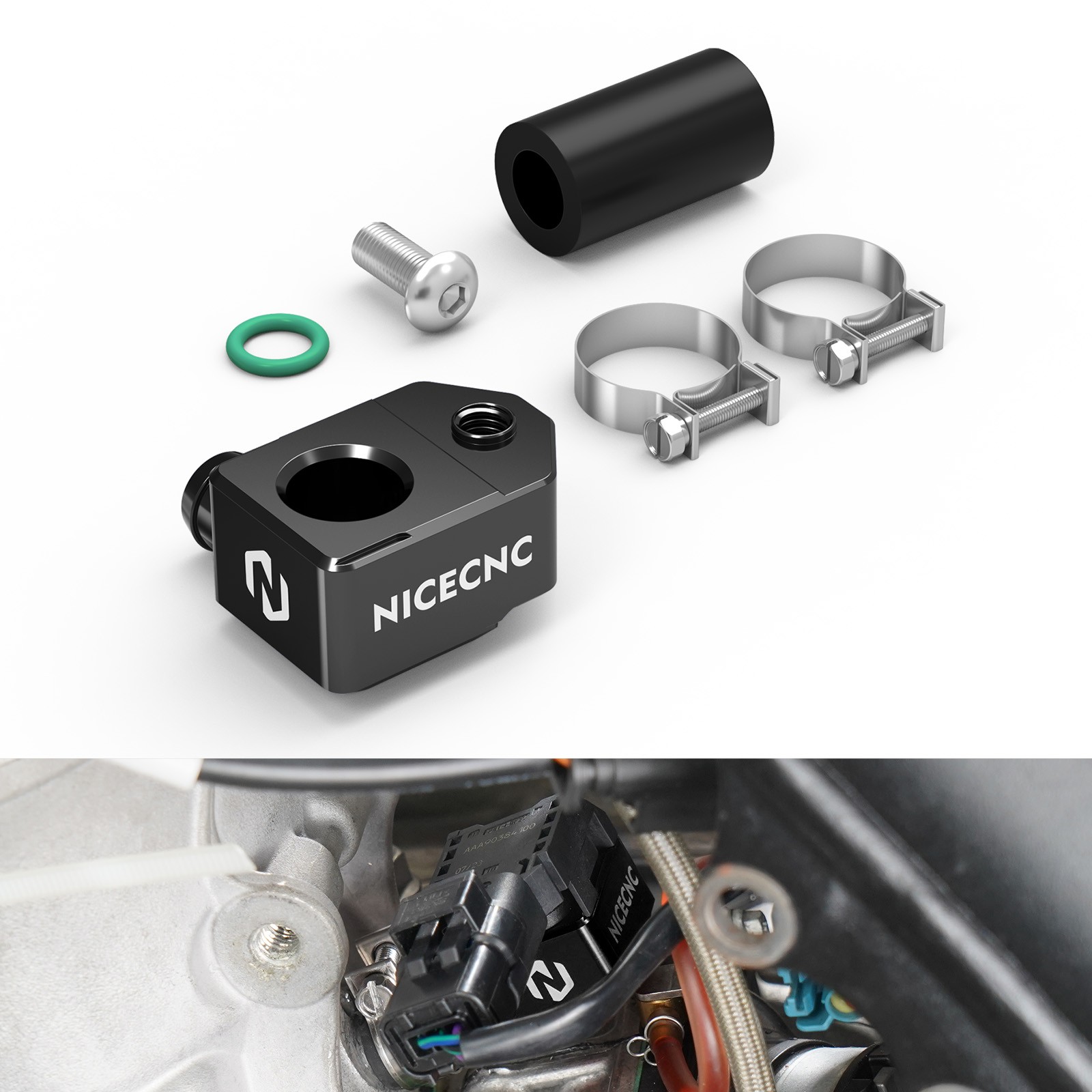 NICECNC TBI Crankcase Pressure Sensor Bracket For KTM 250 300 EXC/XCW 2024-2026