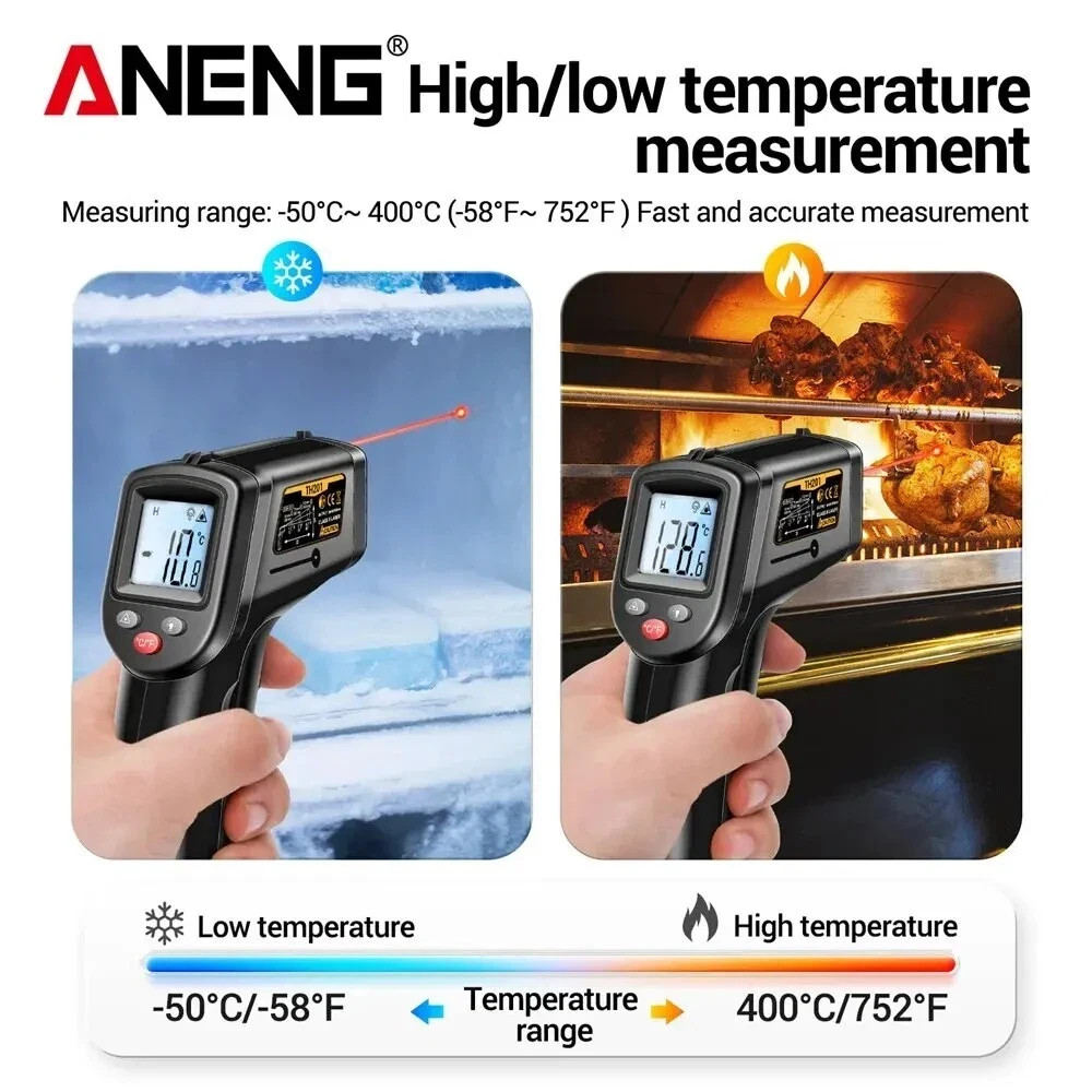 LCD Digital Non-contact Laser IR Infrared Thermometer Temp Meter Temperature Gun