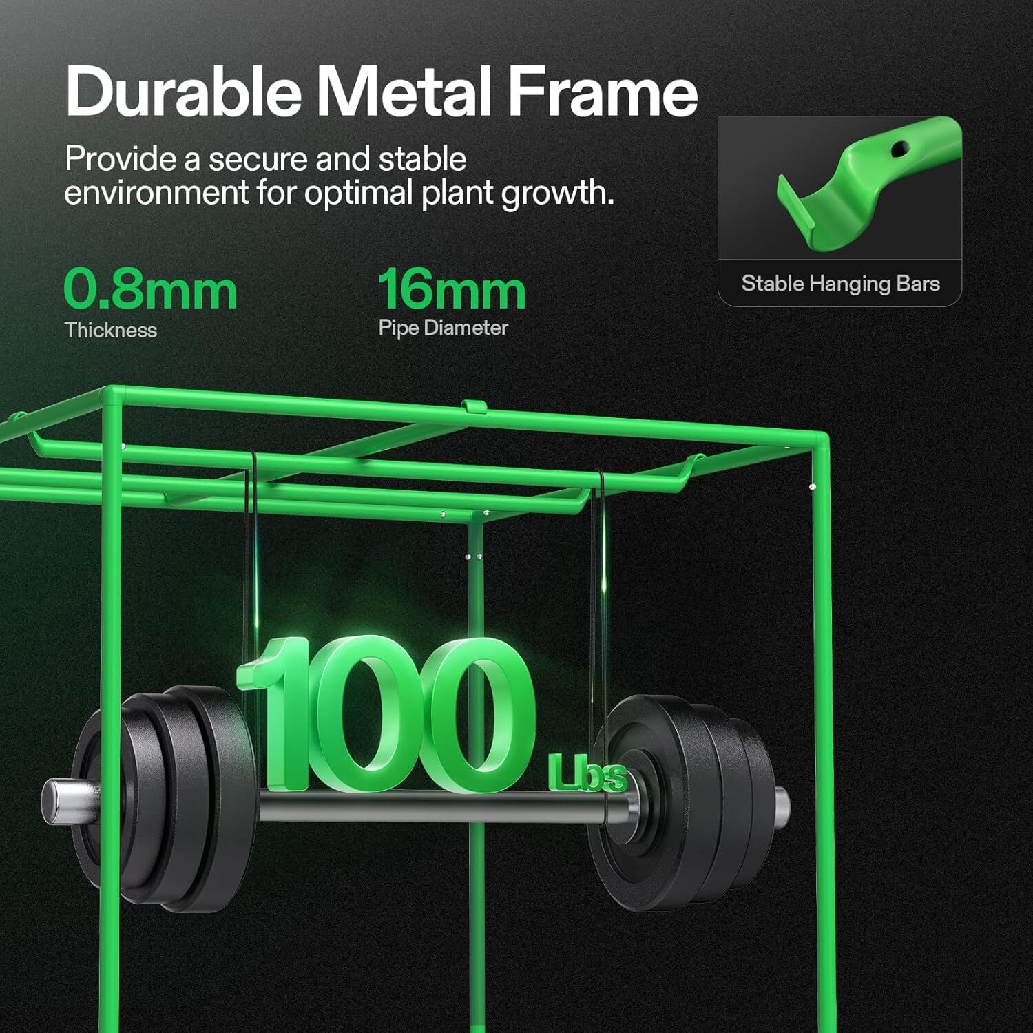 VIVOSUN 48x48x80" Reflective Mylar Grow Tent w/ VS1000 LED 4/6/8 Ventilation fan