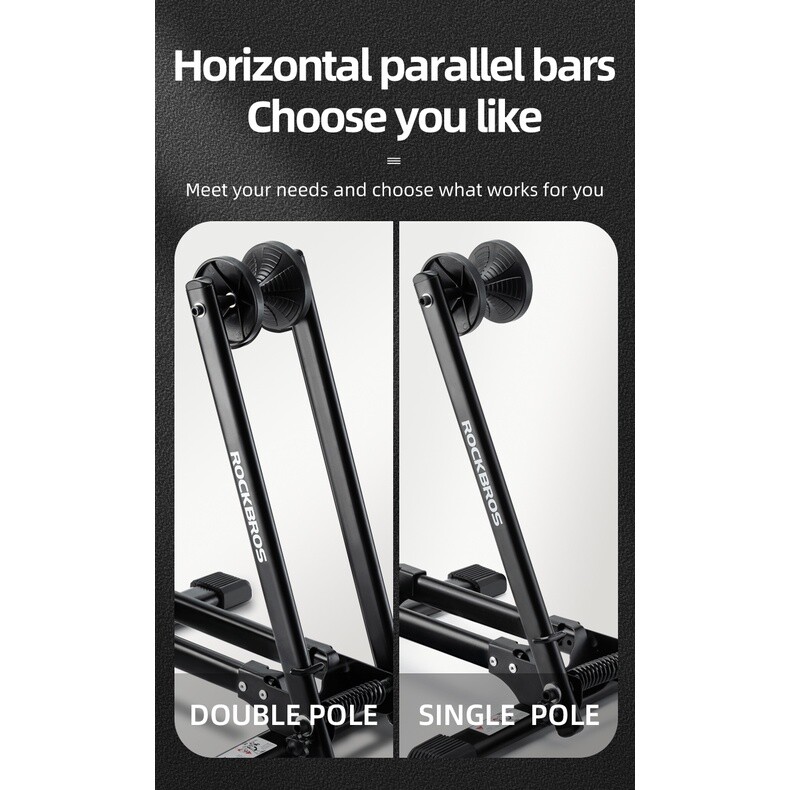 ROCKBROS Foldable Bike Stand Floor Mountain Road Indoor Outdoor Garage Storage