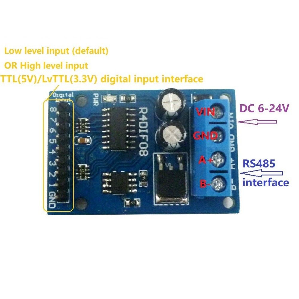 8 Channel Digital Quantity Input Module Digital Switch RS485 Acquisition Board