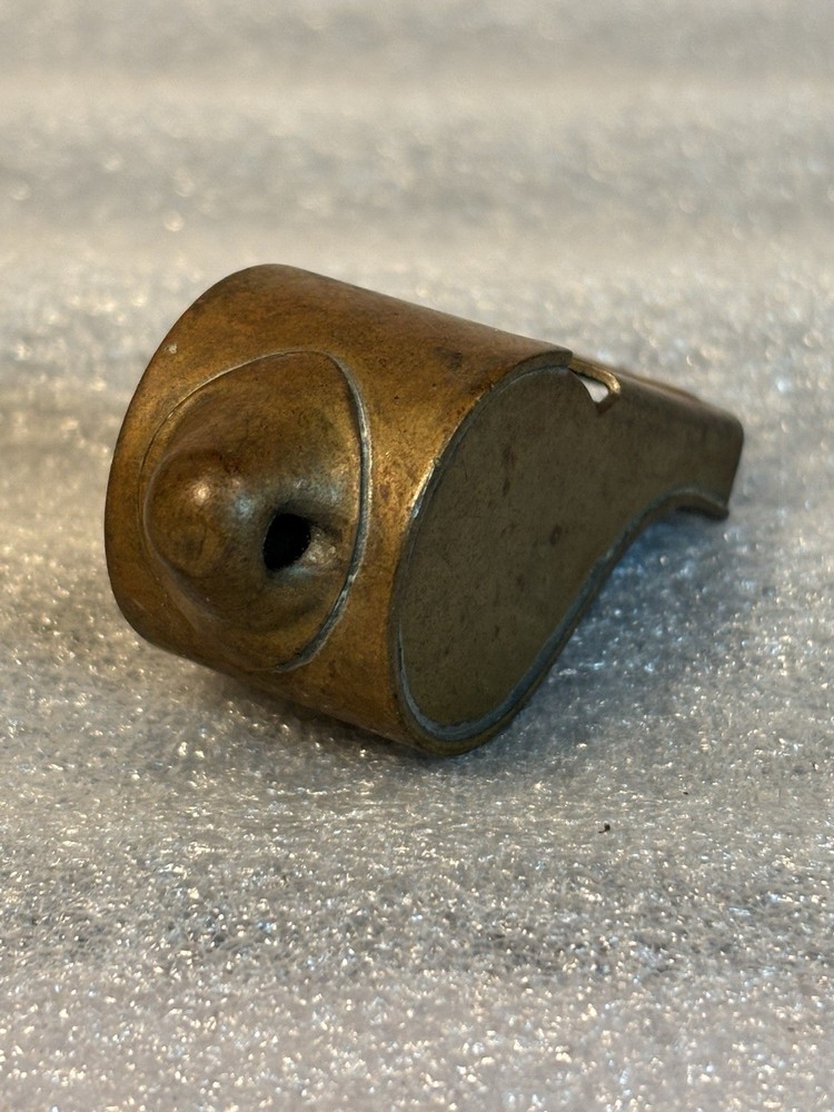 Vintage U. S. Army Regulation Solid Brass Whistle with Cork Ball