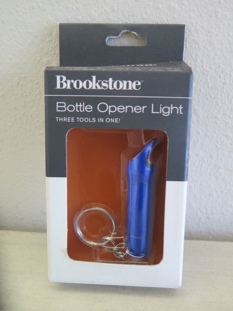 Brookstone Blue Bottle Opener Light 3 tools In 1