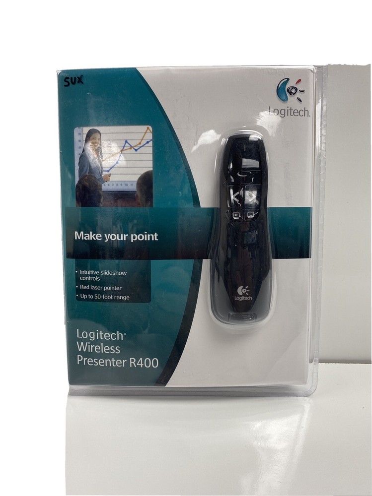 Logitech R400 Wireless Presenter Laser Pointer 50 Foot Range