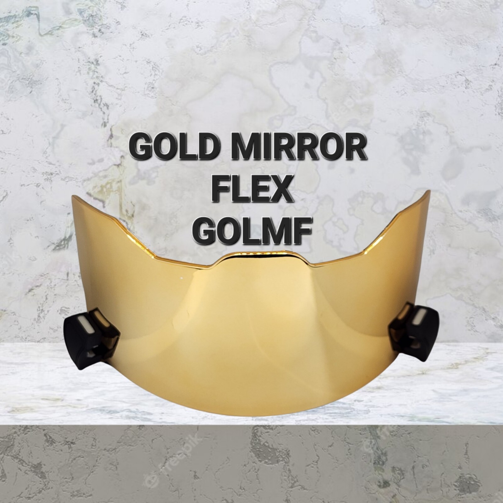 Low Profile Full Size Chrome Mirror Football Helmet Visor 4 FLEX (Display Only)