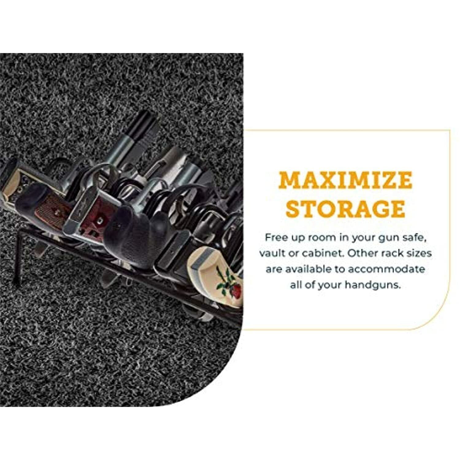 6 Hunting Pistol Handgun Rack Maximize Storage Space Easy Carriage Tactical Tool