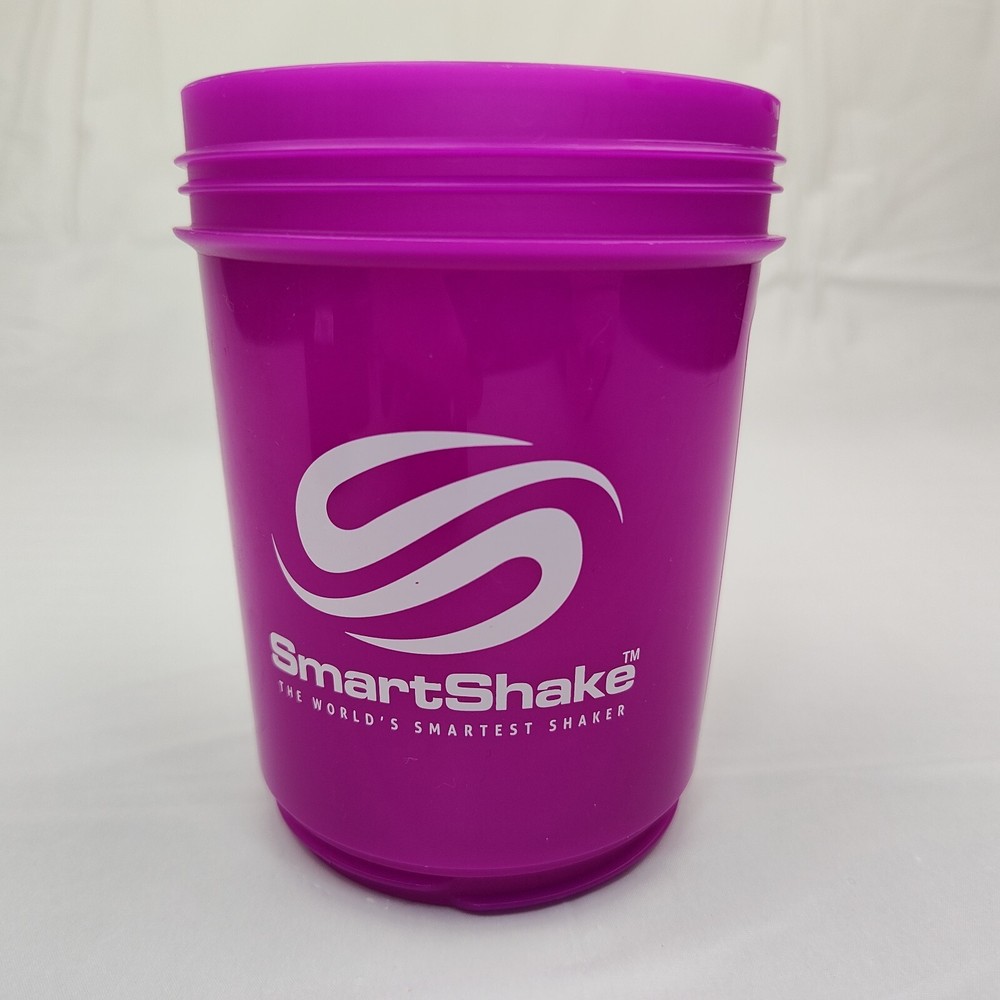 SmartShake Protein Shaker Bottle 20 oz Purple/Black & Pill Container and Storage