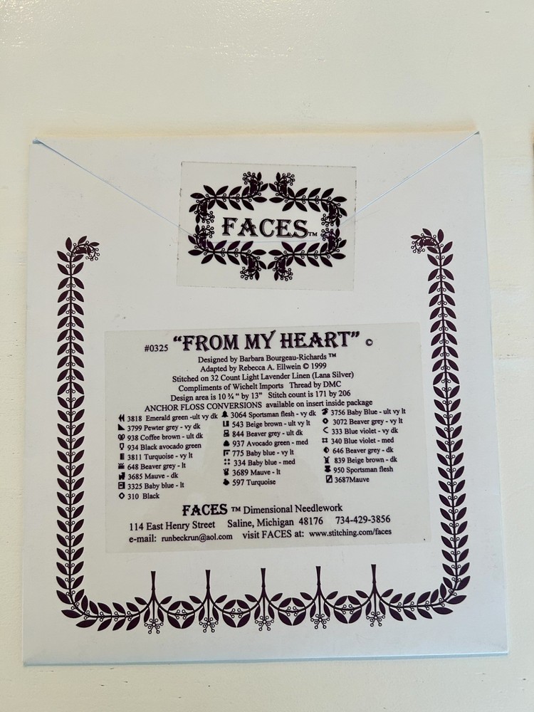 Barbara Bourgeau-Richards Faces Dimensional Needlework Patterns Lot 3