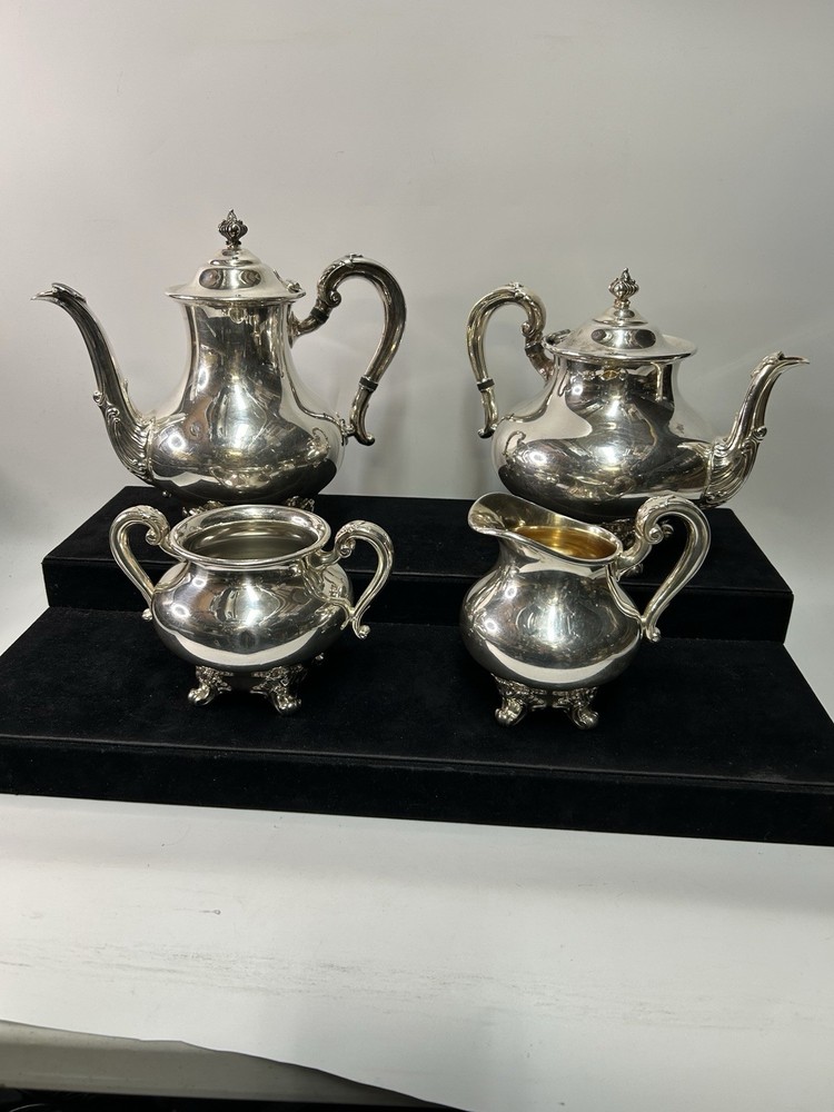 Reed & Barton 5600 Silverplate 4pc Tea Coffee Service Set Teapot Coffee Pot