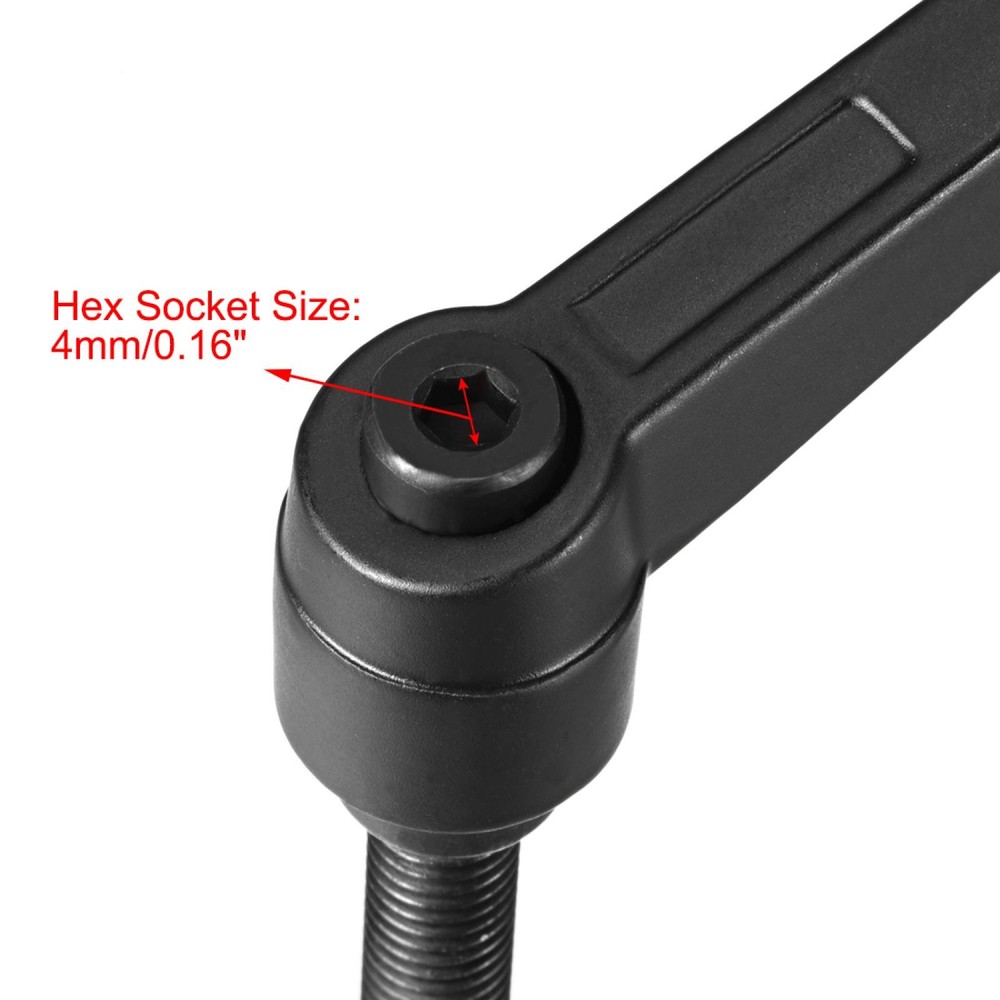5Pcs M8 x 40mm Handle Adjustable Clamping Lever Thread Male Threaded Stud