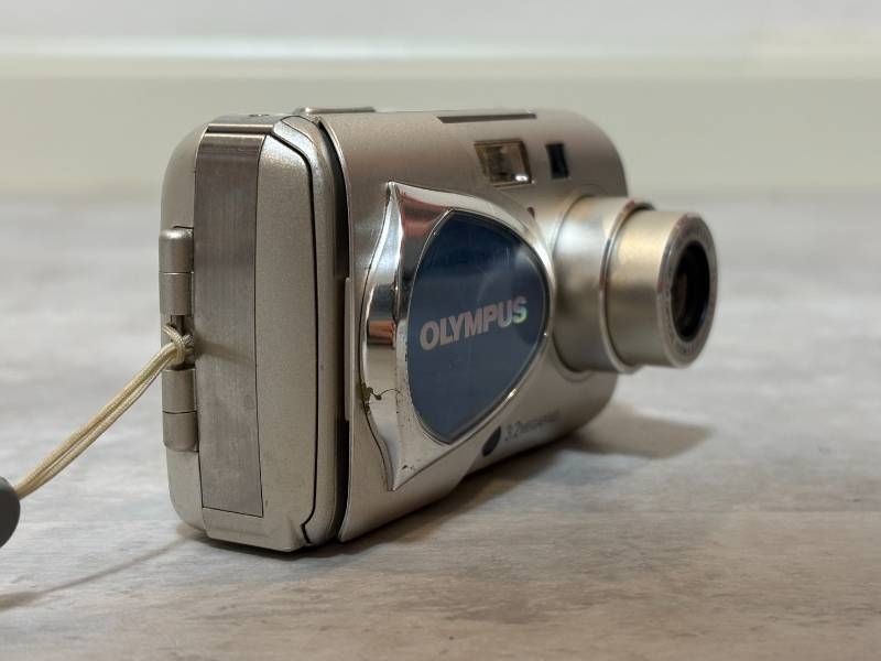 OLYMPUS μ-15 DIGITAL Silver Compact Digital Camera Tested Working Japan