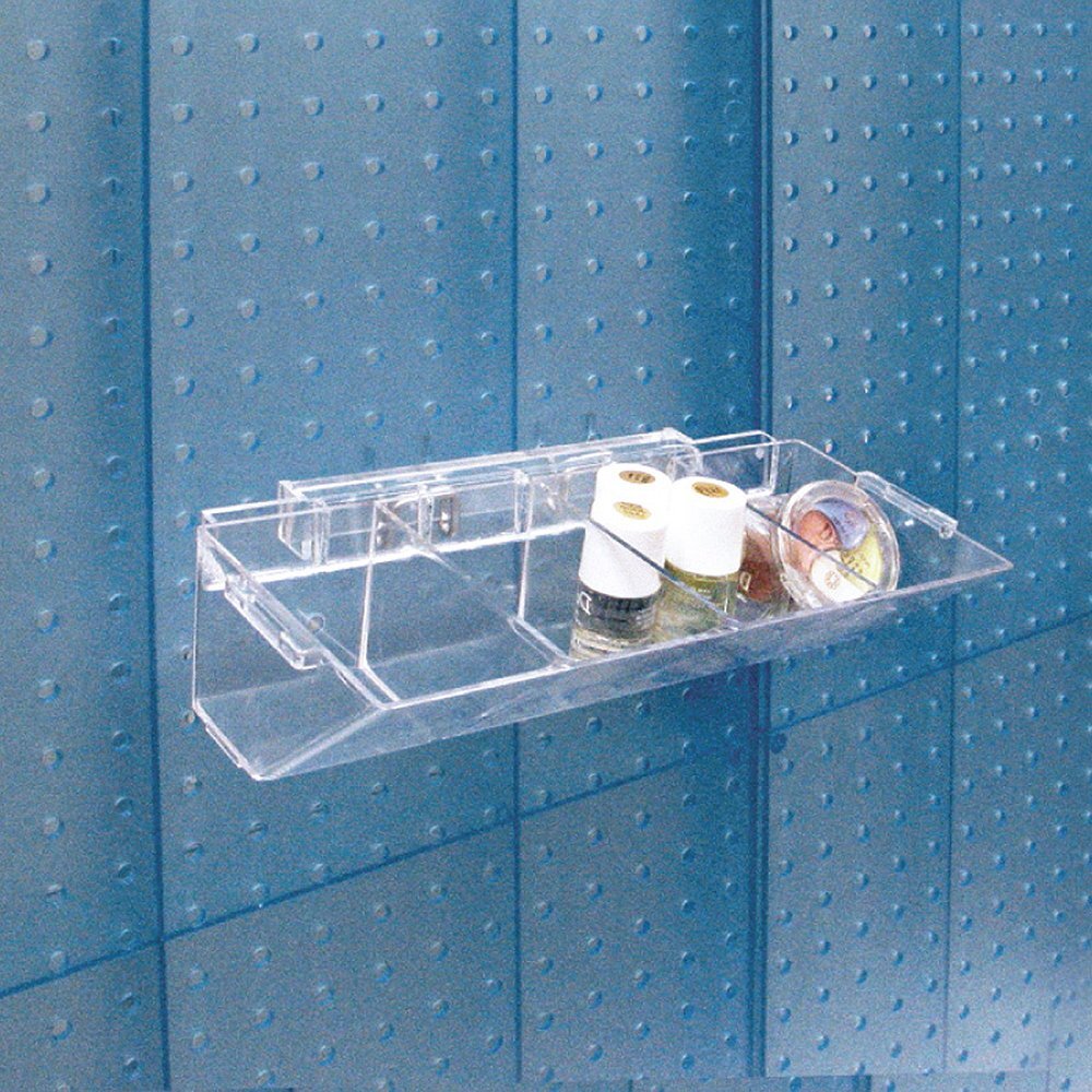 223011-2Pack 4-Compartment Tray Pegboard Slatwall Storage Display 2 PCS Set