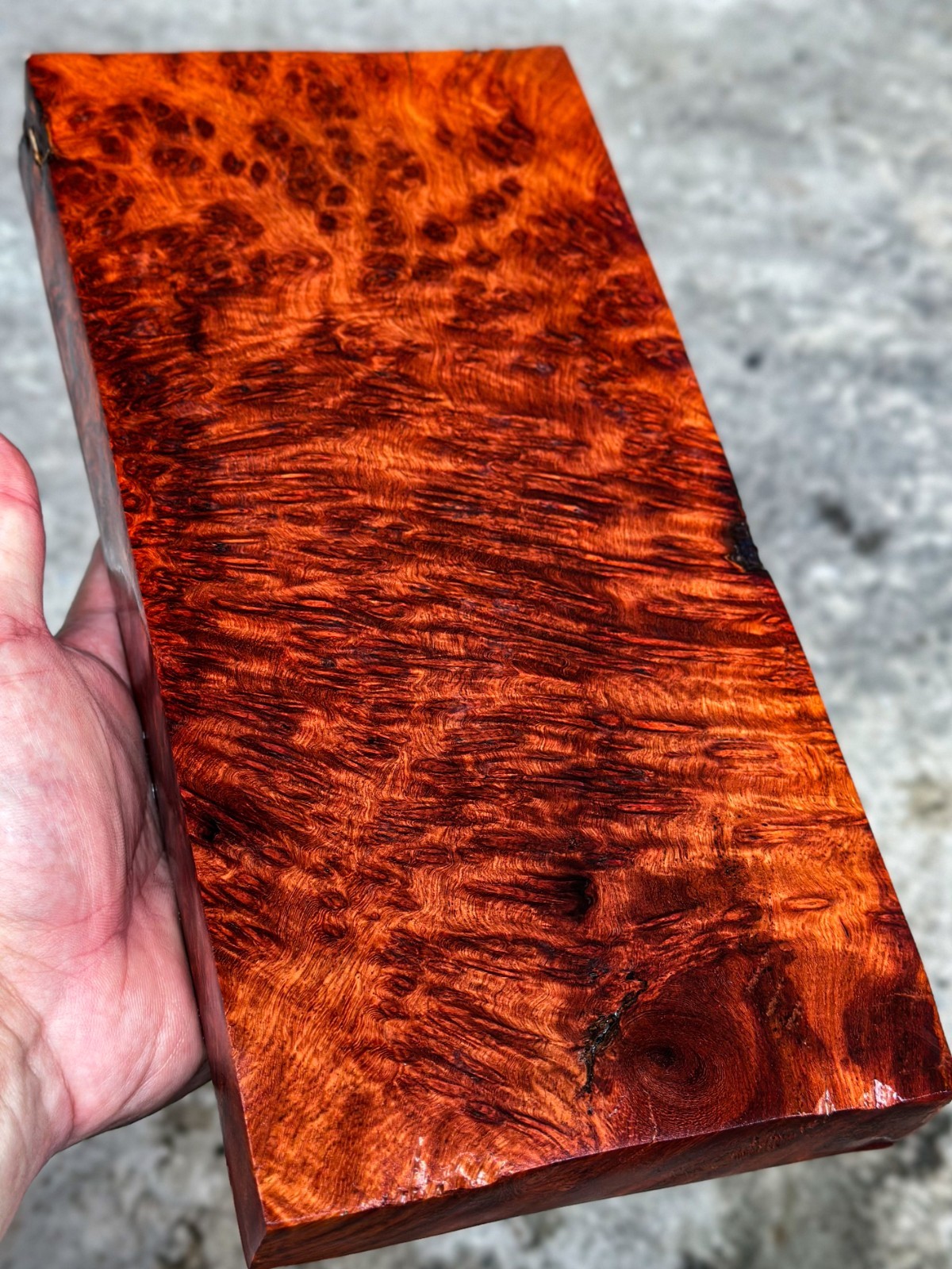 RARE!! Amboyna Burl ,Exotic Wood, Lumber, Knife Timber Handle Lumber #2895