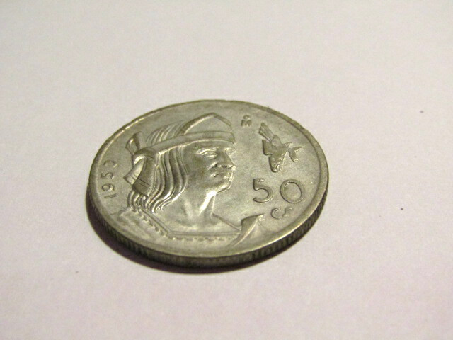 Mexico 1950 50 Centavos Silver Coin