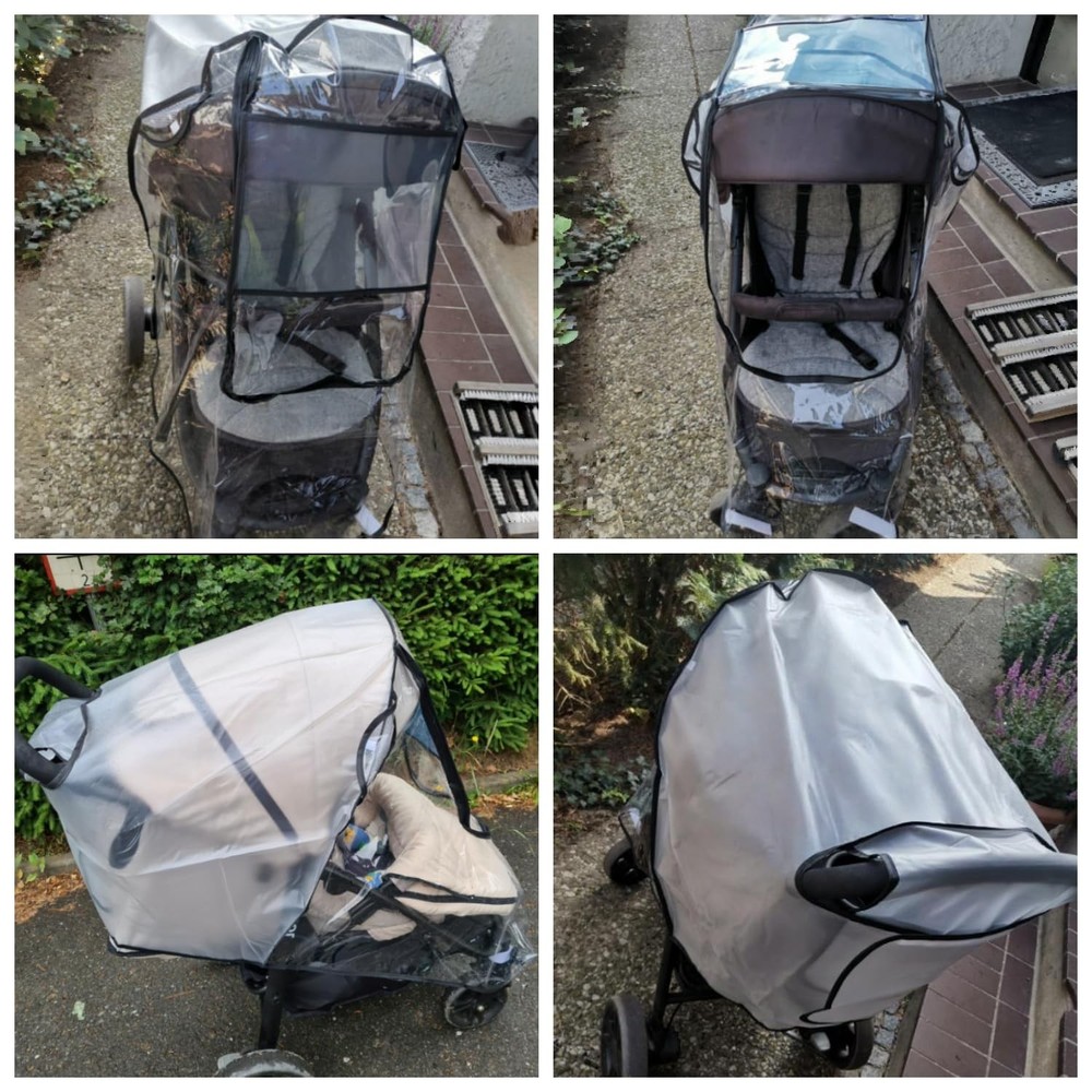 Universal Baby Stroller Rain Cover Weather Shield - Waterproof & Windproof