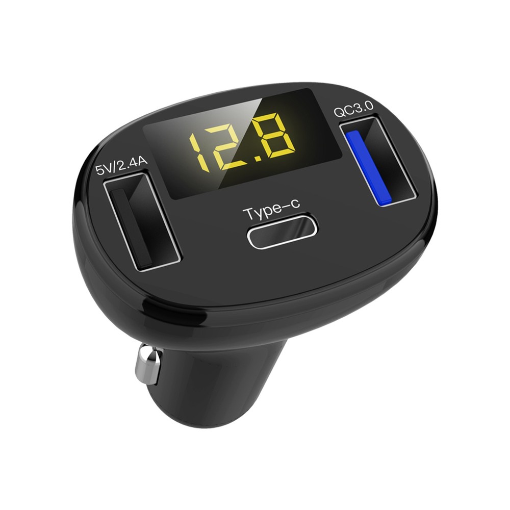 PC+ABS Type-C PD & USB & QC3.0 Mobile Devices Car Charger Dock Smart Charging B