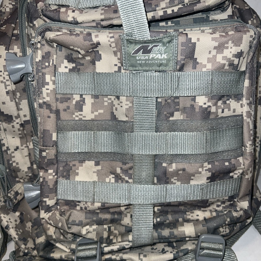 Military Tactical Rucksack Backpack Army Camo Pattern 5 Zipper Pockets