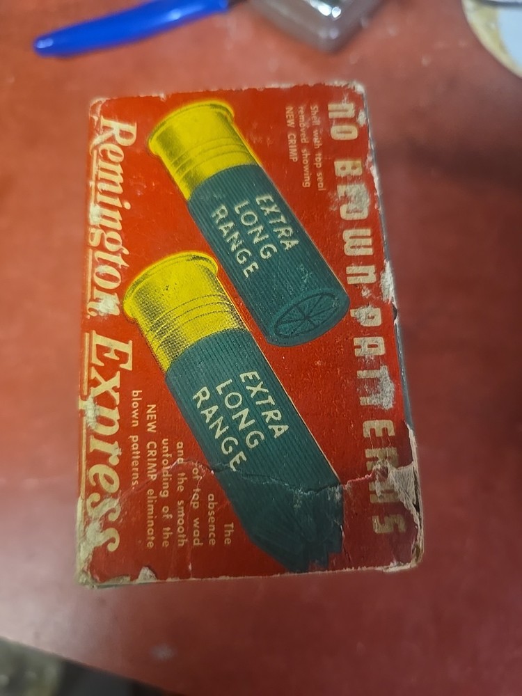 Vintage Remington Express Extra Long Range 12 Ga. Empty Shotgun Shell Box