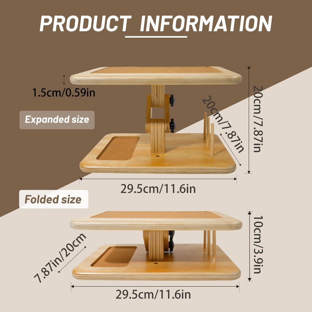 Adjustable Lap Desk for Sewing & Crafting - Portable Folding Table with Wood ...