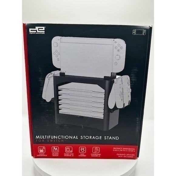 Digital Essentials Multifunctional Storage Stand for Nintendo Switch Black New