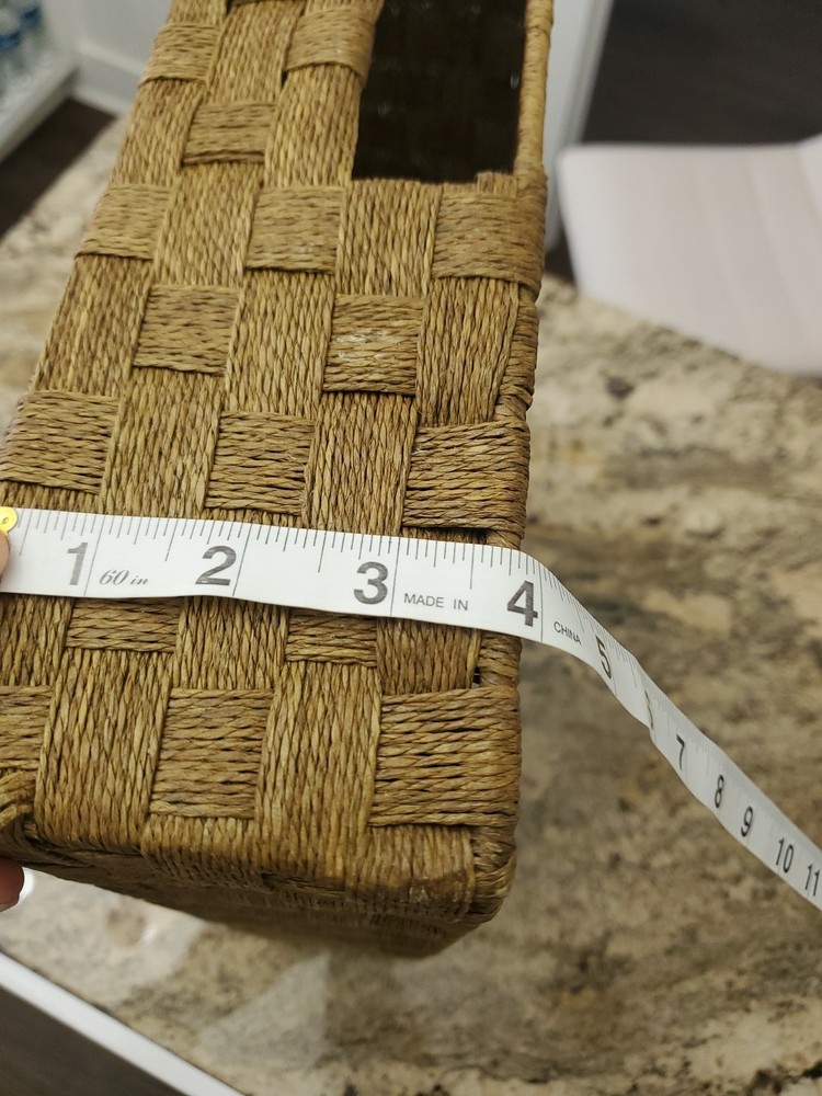 18.5” x 14” x 4” Open Wicker Basket Storage Box