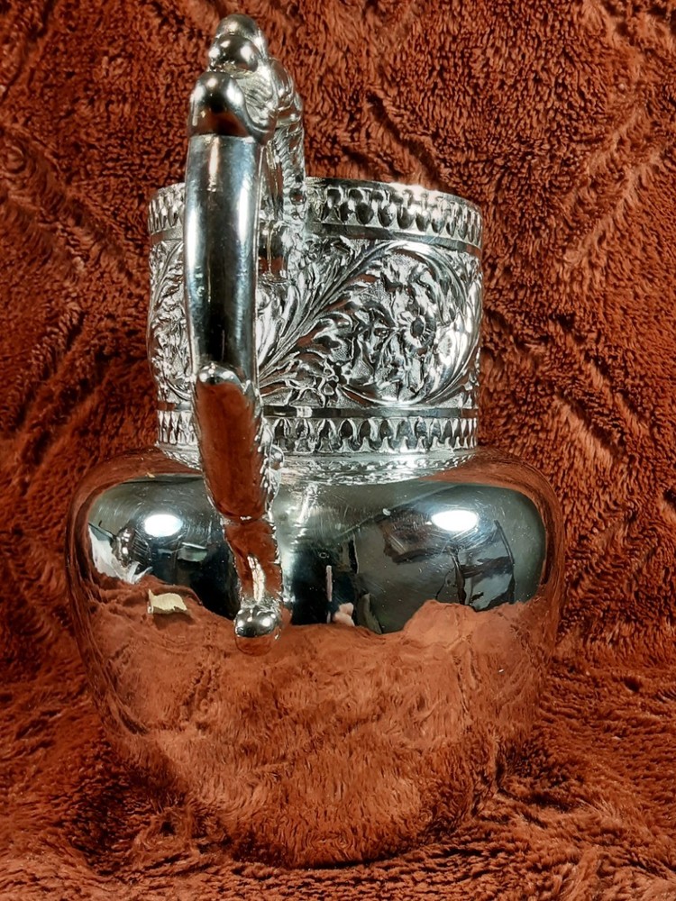 Antique Water Pitcher Silver Plated Resilvered 2011 For Decorative Display Only