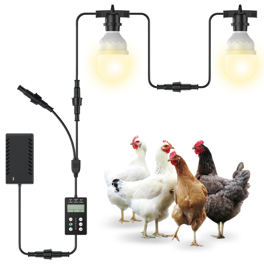 Automatic LED Daylight Extender, Chicken Coop Light with Timer and Easy to Pr...