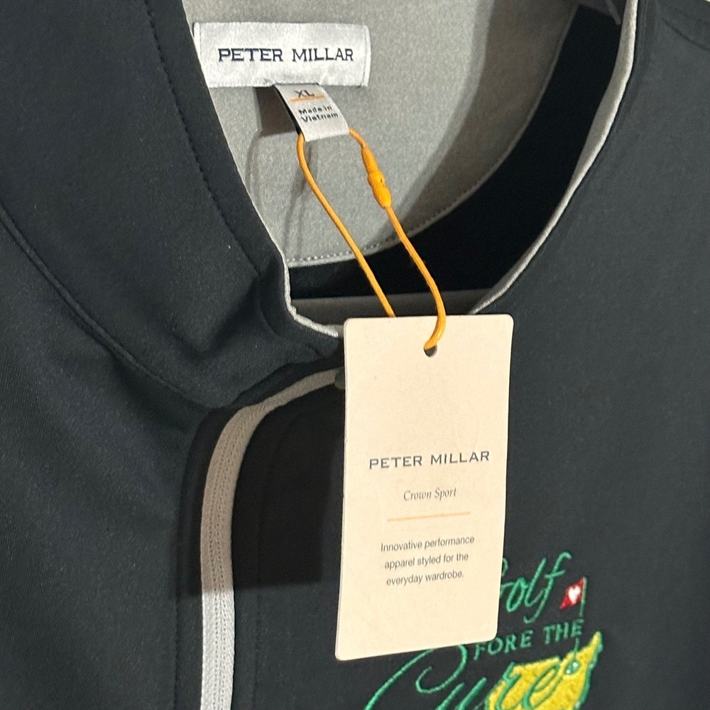 New Peter Millar Golf Fore The Cure Quarter Zip Performance Pullover Size XLarge