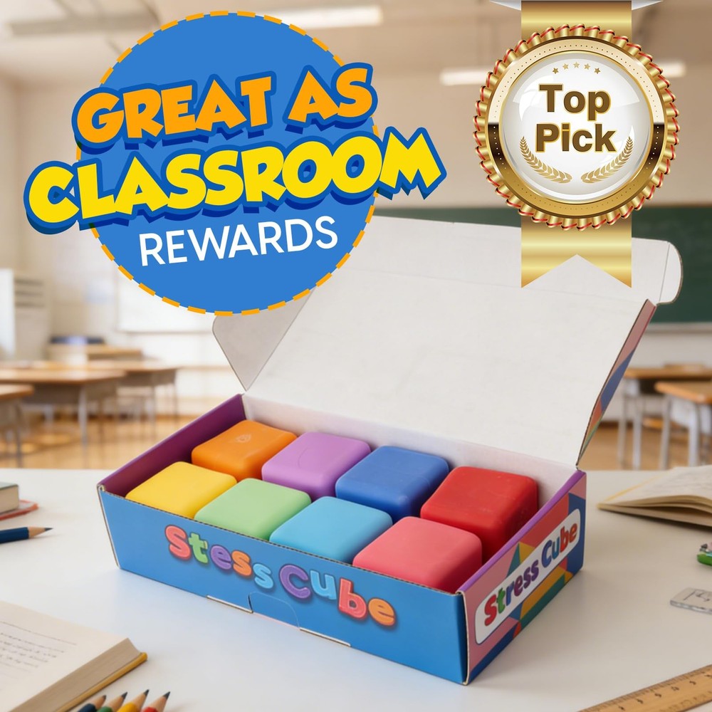 Squishy for , 8Pcs Dough Cube for , Pull Stretch Sensory Squeeze Toys, Classr...