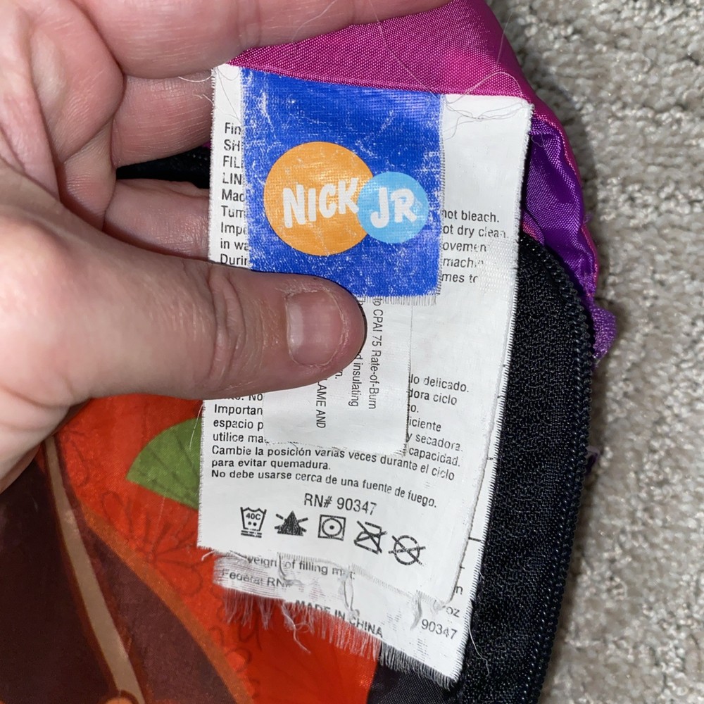 Vintage Dora The Explorer Zip Up Pillow Sleeping Bag Handle