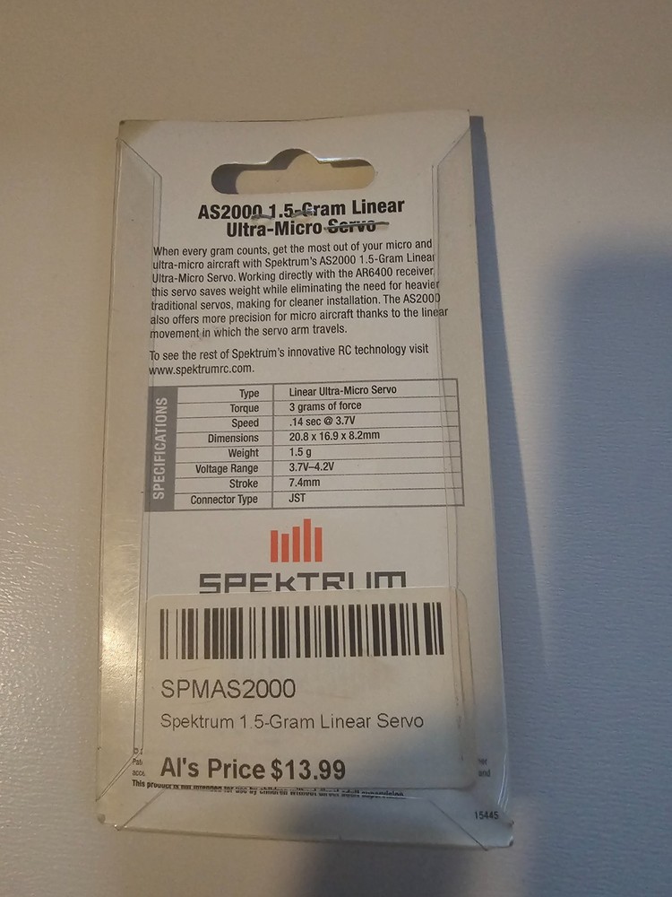 Spektrum AS2000 1.9 Gram Linear Servo