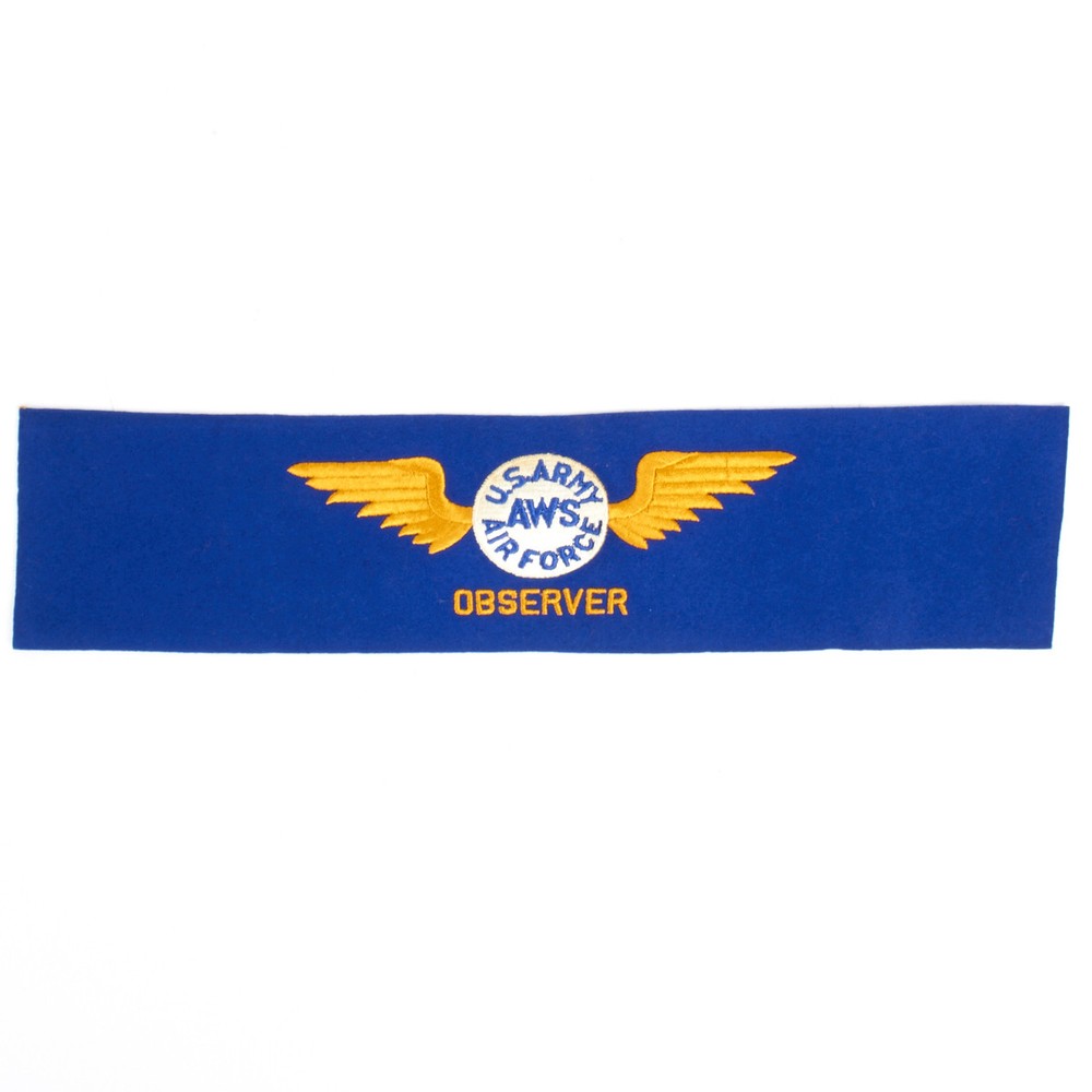 Original U.S. WWII Army Air Force Observer Armband- Excellent Unissued Condition