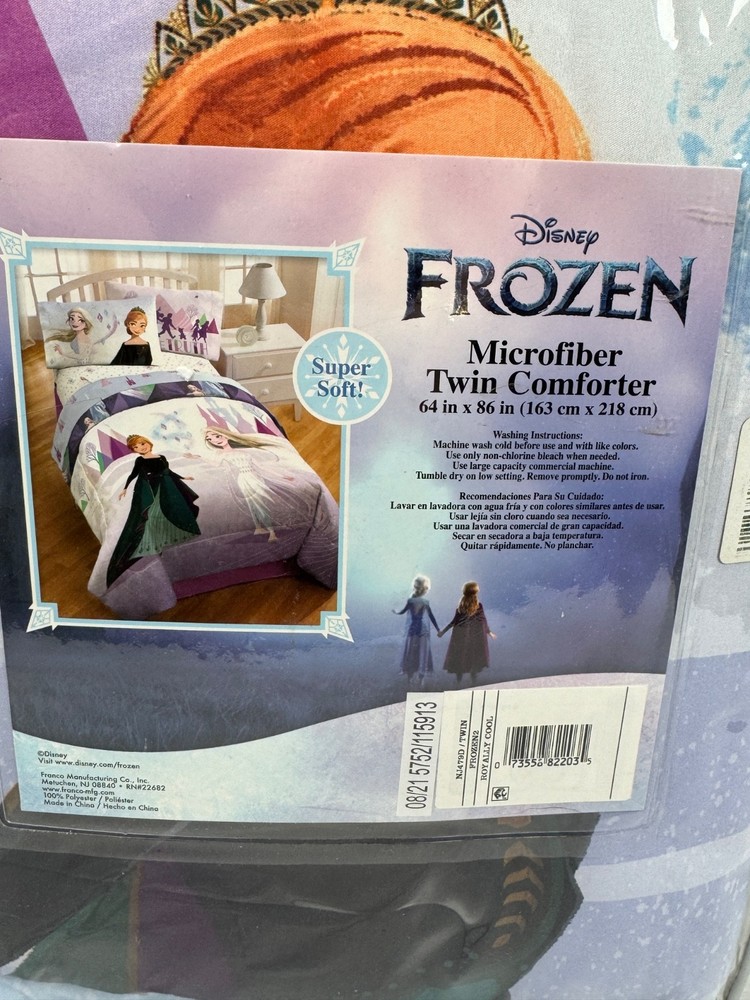 Disney Frozen Microfiber Twin Comforter 64" x 86" Super Soft