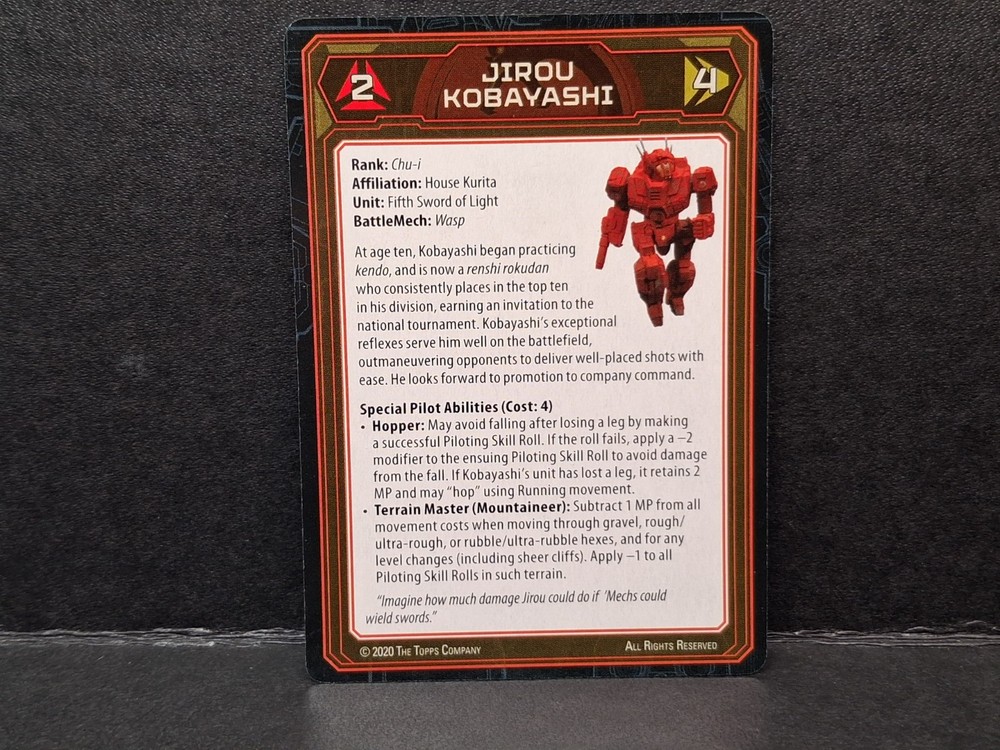 BattleTech Wasp Mech + Alpha Strike & Pilot Cards Inner Sphere Battle Lance