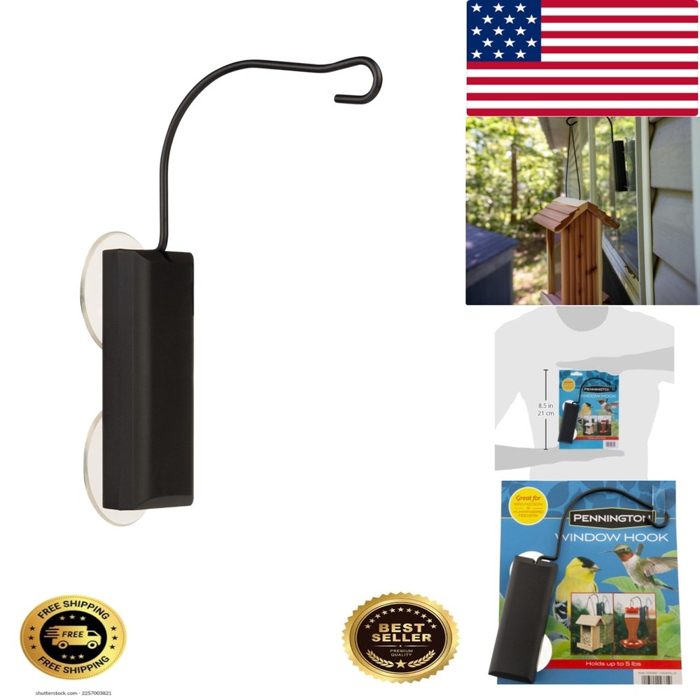 Classic Window Hook Used for Bird Feeder, Suction Cup Hook