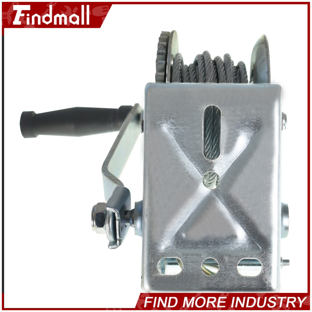 Findmall 1500lbs Adjustable Two-Way Hand Winch Boat Winch With 10m (32ft) Cable
