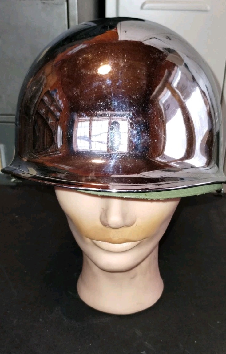 Vintage US M1 Chrome Parade Helme With  Liner Set Collector Item