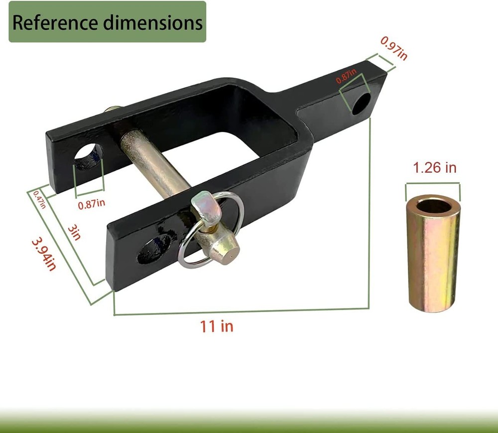 Versatile Quick Hitch Adapter with Adapter Sleeve for Category 1 Quick Hitch