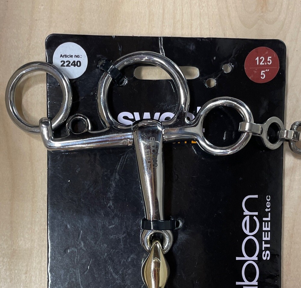 Stubben Sweet Copper Link Double Jointed Pelham Snaffle Bit - 5"