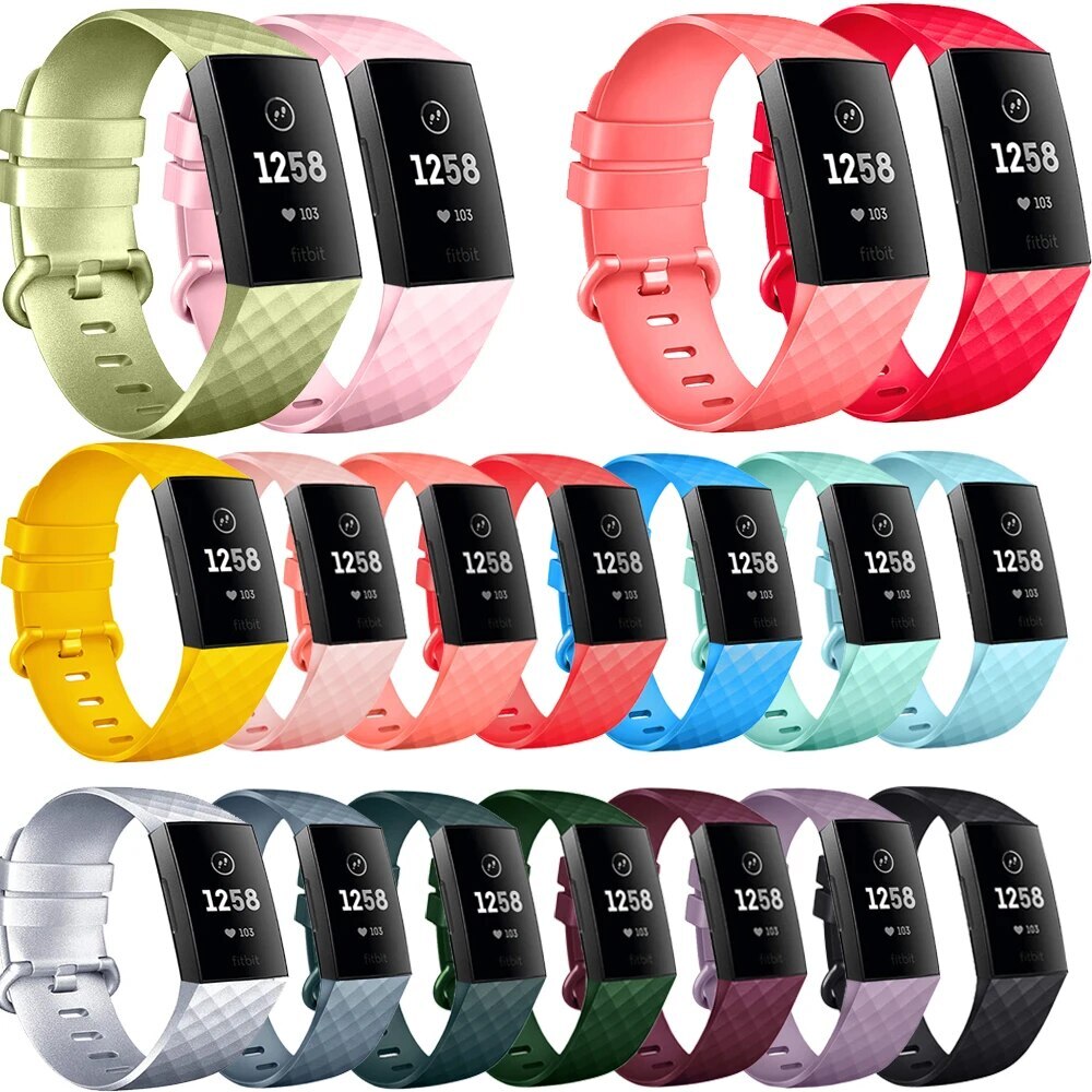 For Fitbit Charge 3 / 4 Watch Band Replacement Silicone Bracelet Wrist Strap