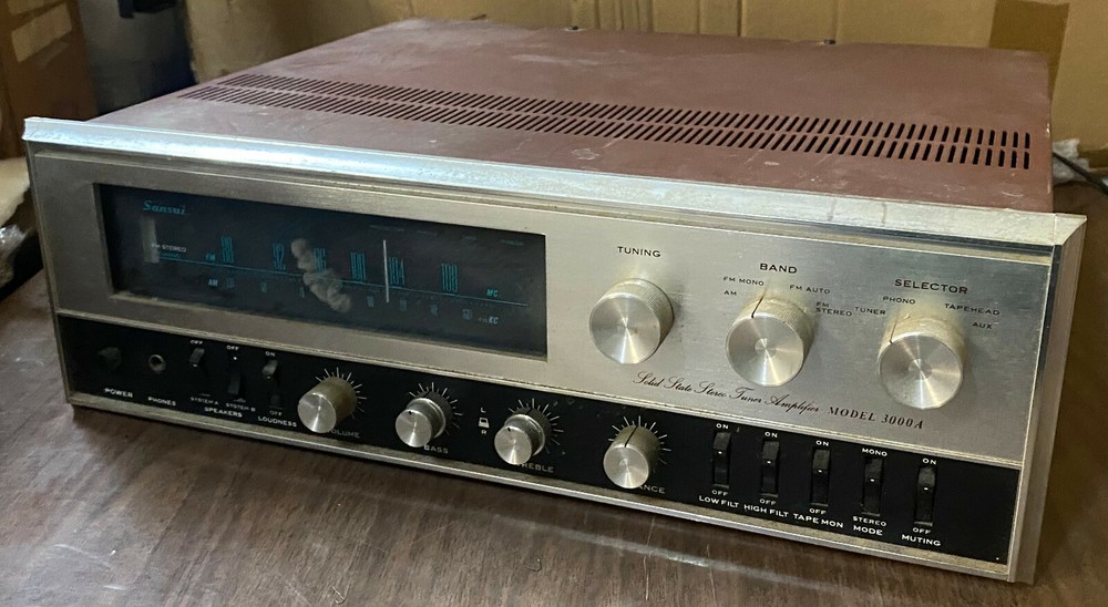 Vintage SANSUI 3000A SOLID STATE Stereo Receiver Amplifier Working Condition!