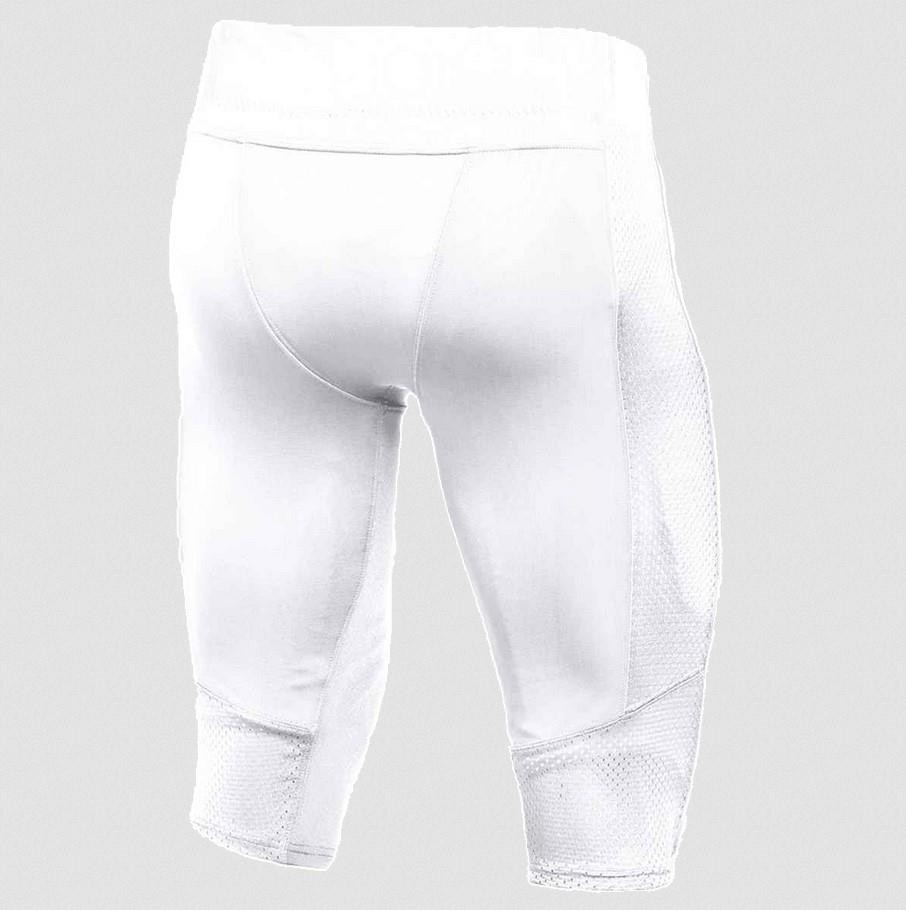 NEW $65 NIKE TEAM VAPOR VARSITY FOOTBALL 3/4 PANTS WHITE/BLACK 908728-100 LARGE