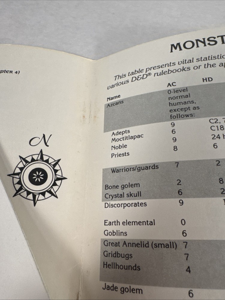 Advanced Dungeons & Dragons TSR Hollow World Nightwail: Screen, Map, Module