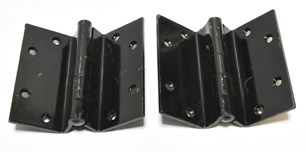2 MATCHING GARAGE OFFSET FULL SURFACE HINGES 4 1/2 X 4 3/8