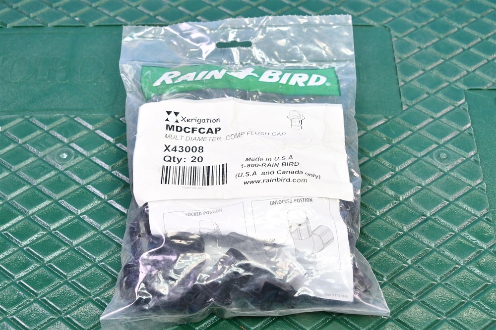 20 RainBird Easy Fit Compression Fitting System Removable Flush Cap MDCFCAP