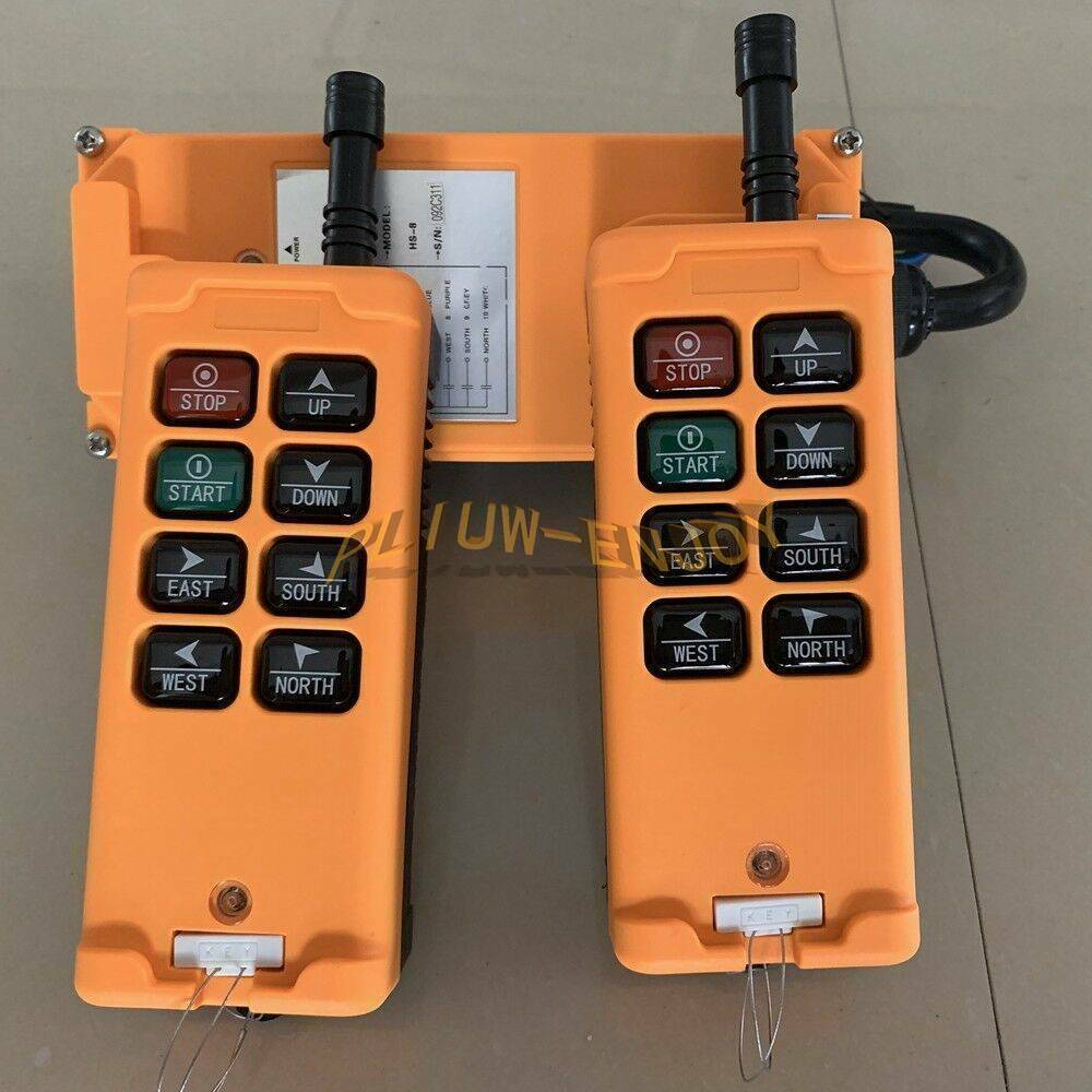 Industrial Wireless Crane Switch Hoist Remote Control 2 Tansmitters 8 Channels