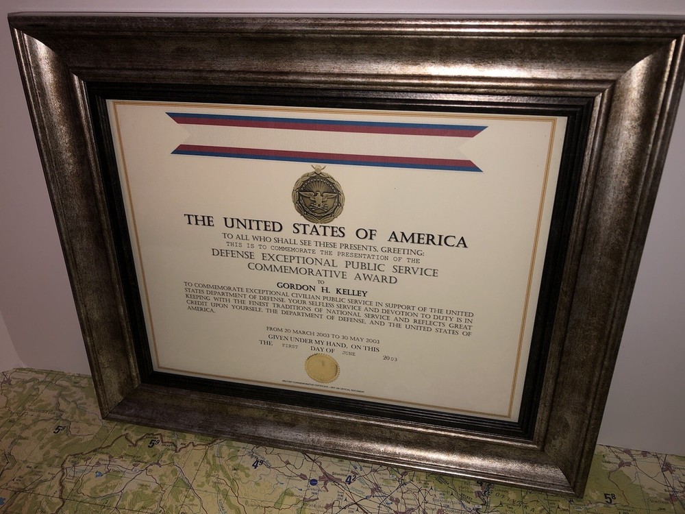 DEFENSE EXCEPTIONAL PUBLIC SERVICE COMMEMORATIVE MEDAL CERTIFICATE ~ Type-1