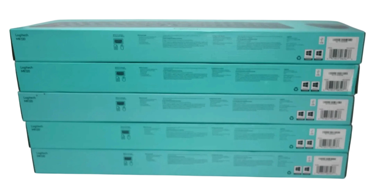 Lot of 10 Logitech MK120 Wired Keyboard and Mouse Combo - Free Shipping