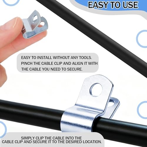 20 Pack Guide Clamps for Engine Throttle Metal Throttle Cable Clamp with